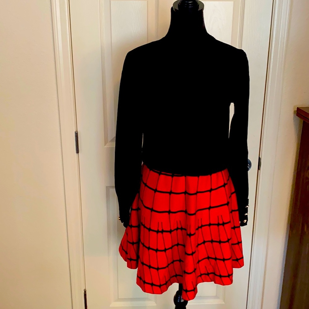 American knit Red and Black skirt size L